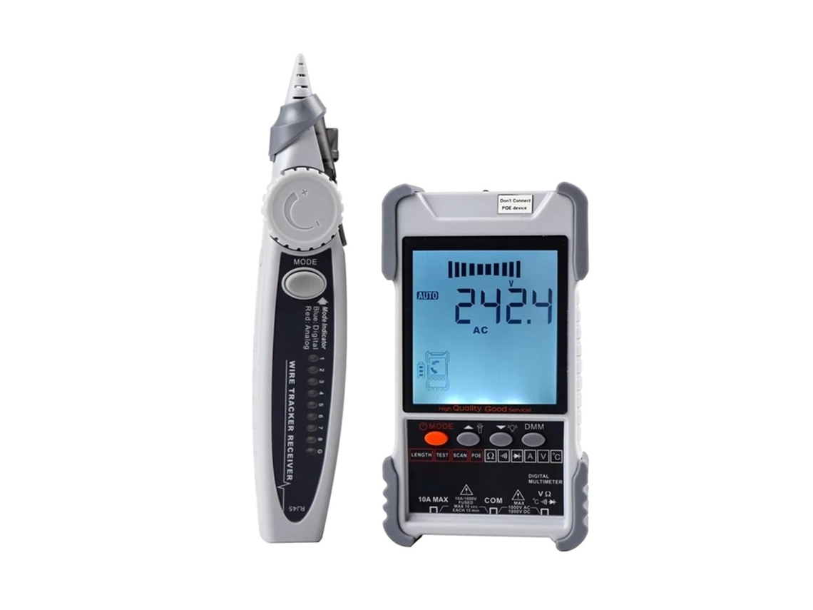 Testeur De Câble Réseau Affichage Lcd Traçage D'analogues Búsqueda Numérique Prueba De Acoplamiento Poe