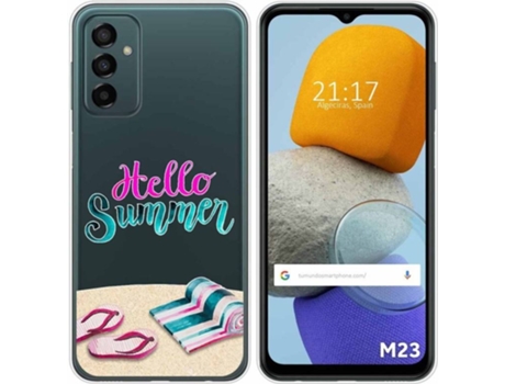 Carcasa para Samsung Galaxy M23 5G TUMUNDOSMARTPHONE Dibujos Transparente Summer Multicolor