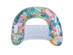 Silla Inflable Para Piscina Con Portavasos Y Respaldo Juguete Para Fiestas En La Piscina Con Forma De Flamenco Siurn
