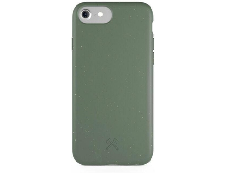 Funda iPhone SE, 8, 7 WOODACESSORIES Ecológica Antibacteriana Verde