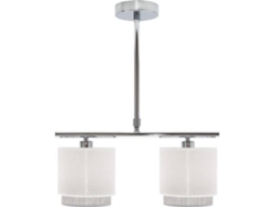 Lámpara de Techo FABRILAMP Kenya 2 Luces (Blanco - E14 - Máx. 40W - Tela)