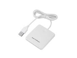 Lector De Tarjetas De Crédito Usb Portátil Blanco De Alta Velocidad Con Chip Inteligente Para Banca Móvil.