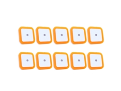 Ats-10pcs Luz Nocturna Led De Alta Brillo Con Control Por Inducción, Enchufable Para Dormitorio, Naranja