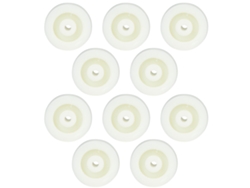 10 piezas de ruedas redondas de nailon de 2 pulgadas con polea, rodillos giratorios, carga máxima de 20 kg.