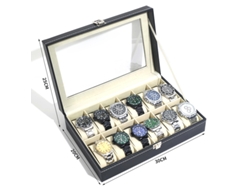 Caja de cuero para relojes con capacidad para 12 relojes Digitallab