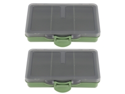 Caja De Almacenamiento Mini Para Encendedores De Pesca (2 Unidades) Con 3 Compartimentos, Fabricada En Plástico Pp, Para Accesorios De Pesca.