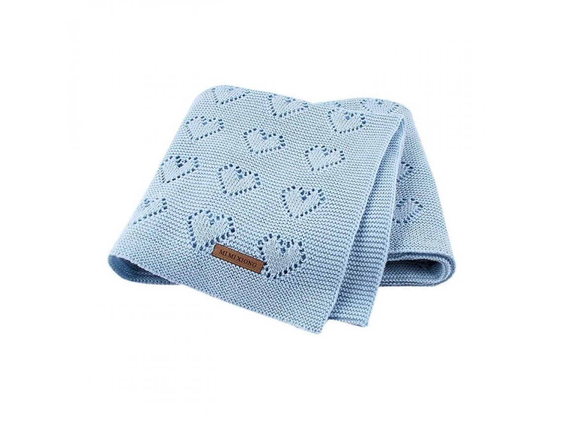 JILLIOPER Mantas de punto para bebé, reversibles de algodón para todas las estaciones, con aberturas ventiladas para envolver a recién nacidos y mayor comodidad