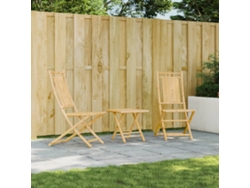 Sillas de jardín plegables (2 unidades, 46 x 66 x 99 cm, bambú, DKD, decoración del hogar)