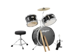 Batería, configuración todo en uno, perfecto para principiantes, negro.