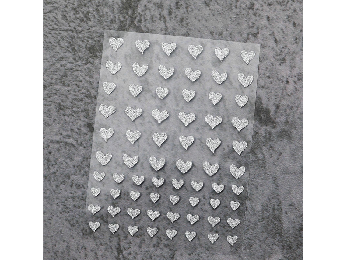 Adhesivos para uñas con diseño de mariposa 3D, corazones, osos y llamas. Adhesivos plateados para decoración de uñas de invierno. 1 Hengrongshen