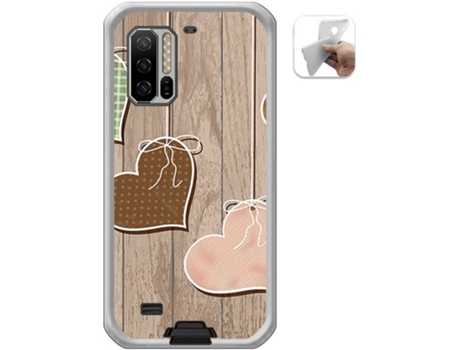Carcasa Ulefone Armor 7 TUMUNDOSMARTPHONE Corazones Madera Multicolor