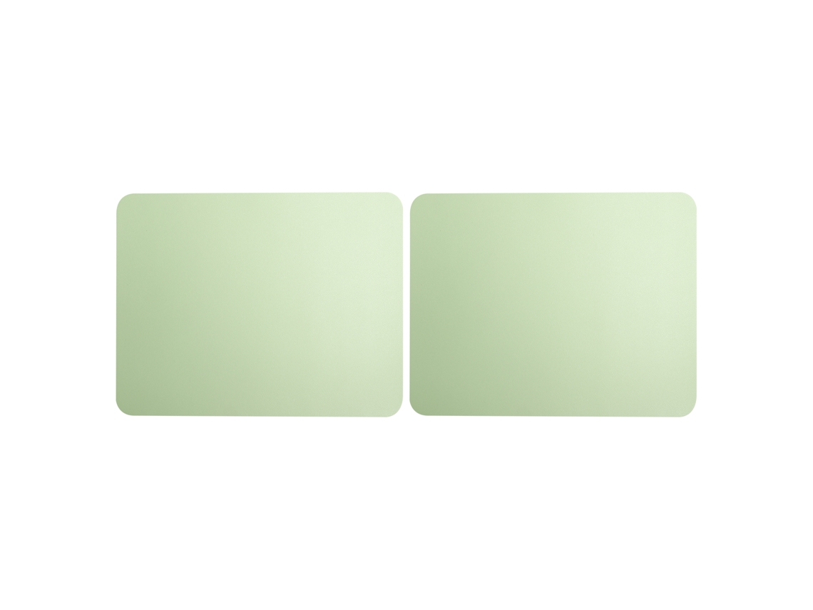 2 Piezas Alfombrilla De Ratón Cuero De Pvc Alfombrilla De Escritorio Impermeable Protector De Ratones 27x21cm Verde Claro