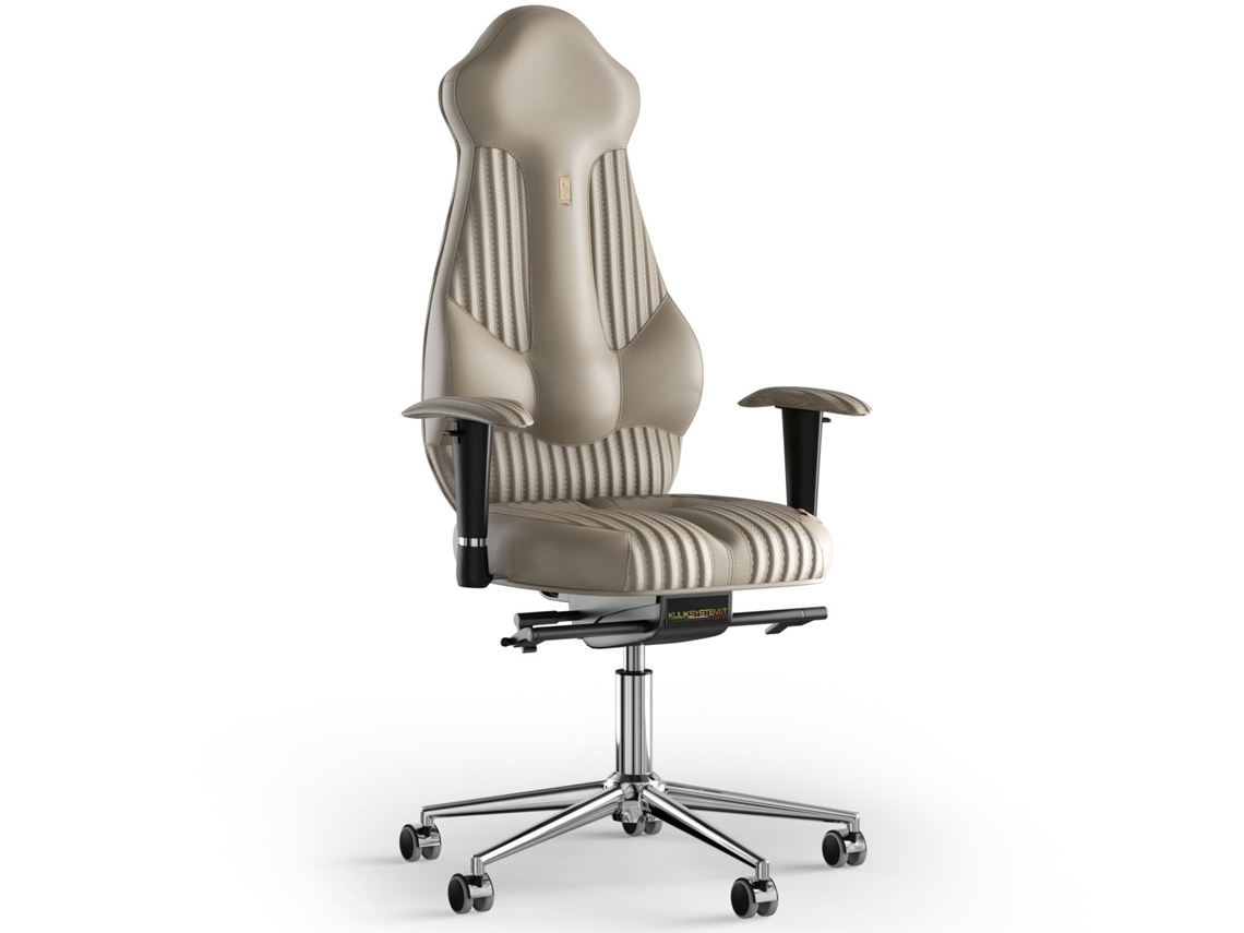 Silla de Oficina KULIK Costura Imperial Cuero (Bege -130x50x50cm)