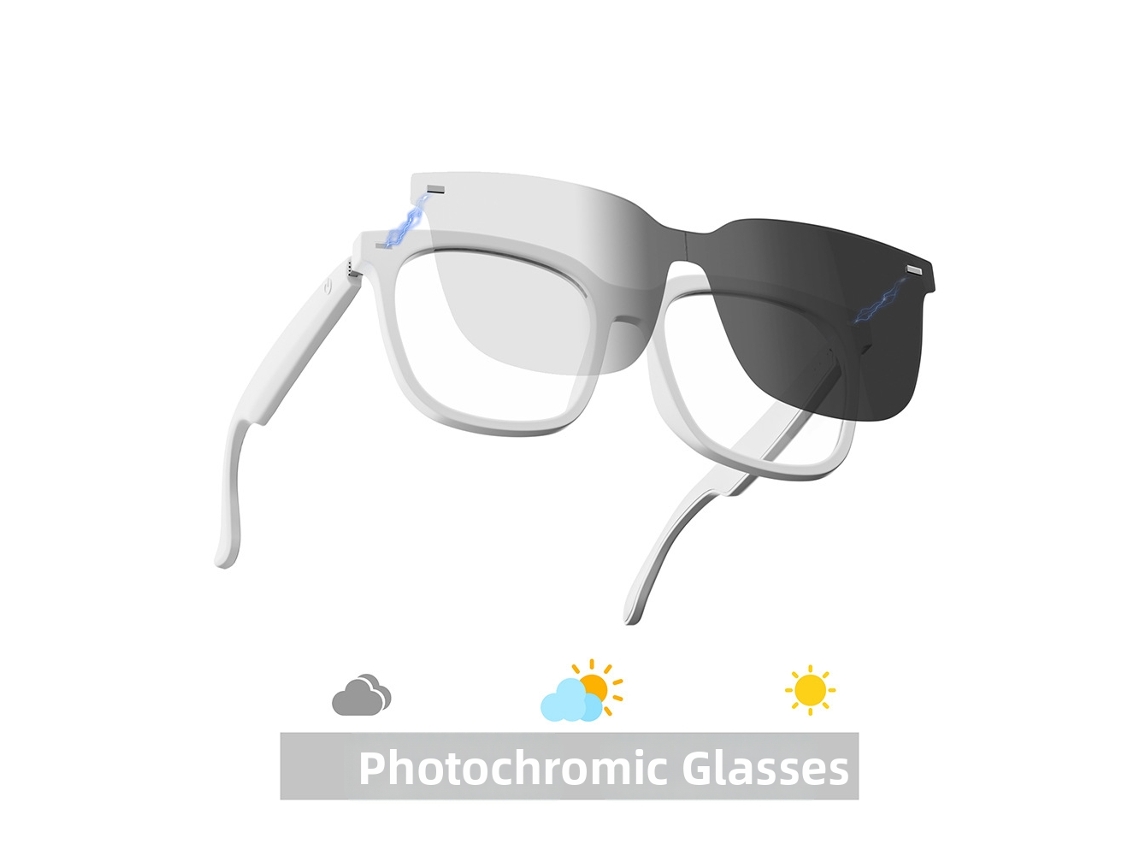 Gafas Inteligentes Con Ia, Traducción Multilingüe Y Altavoz Integrado. Montura Blanca Czhhmart