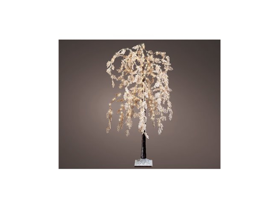 Sauce Microled con Flores Blancas 360 Leds Ø70x180cm Luminoso Blanco Cálido