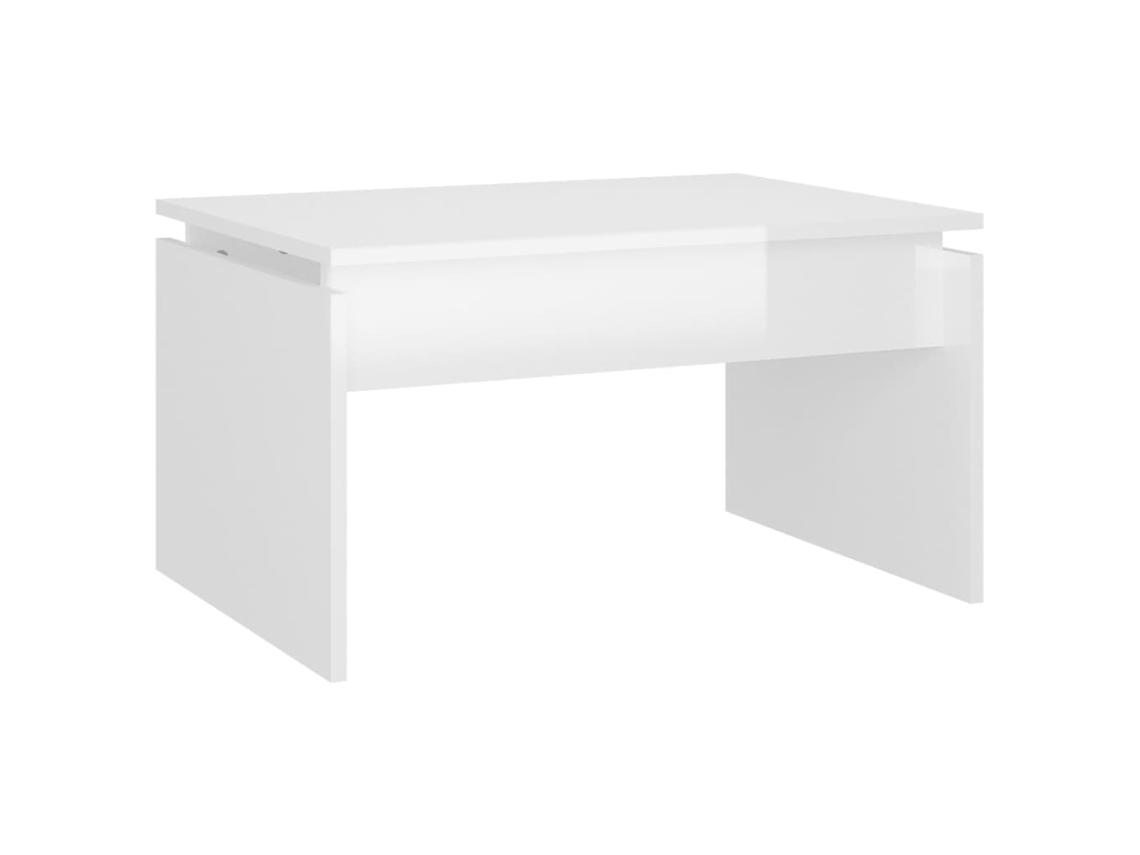 Mesa de centro con derivados de madera, blanco brillante, MAISON EXCLUSIVE (68x50x38 cm)