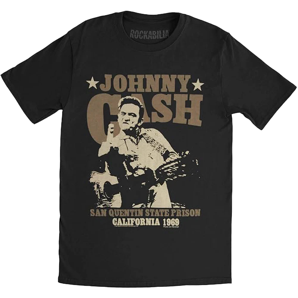 Johnny Cash Outlaw Finger T-shirt Unisex Rockinstone Size:xl