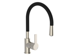 Grifo de Cocina EISL Mezclador de Lavabo Flexo Negro
