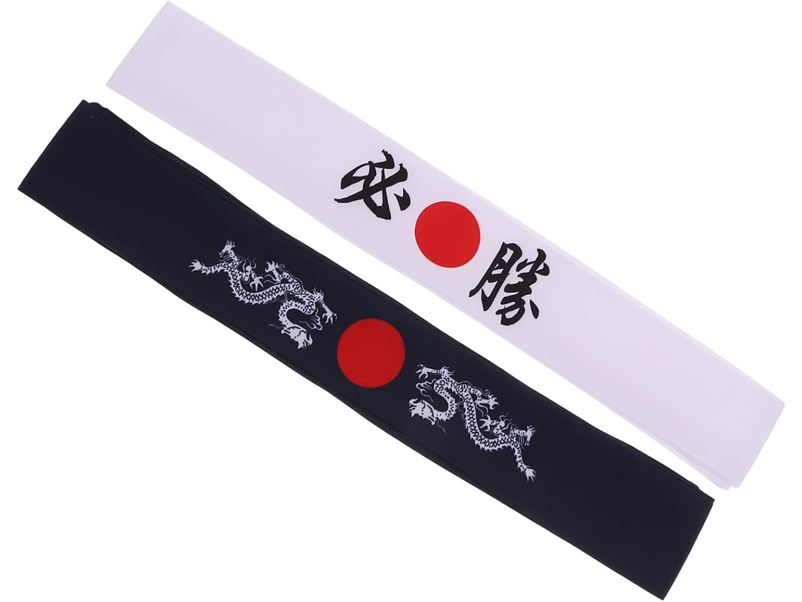 Diademas Japonesas Bushido De 2 Piezas Para Entrenamiento De Karate - Conjunto De Estilo Único Y Cómodo