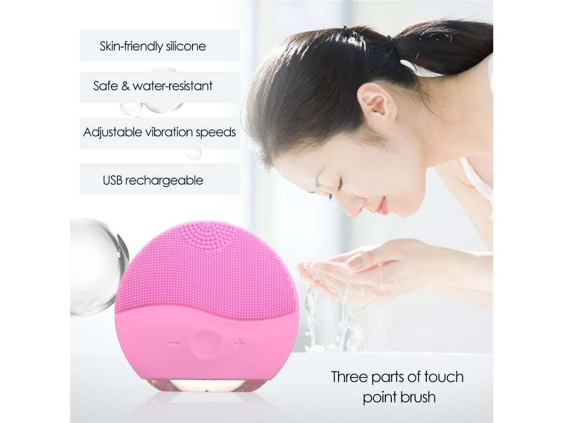 Cleanser Facial Elétrico De Silicone Com Massagem Para Limpeza Profunda E Beleza Da Pele
