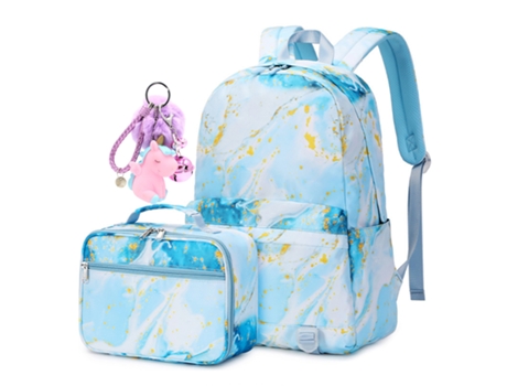 Mochila ligera impermeable para niños, mochila escolar con fiambrera, mochila escolar para niñas