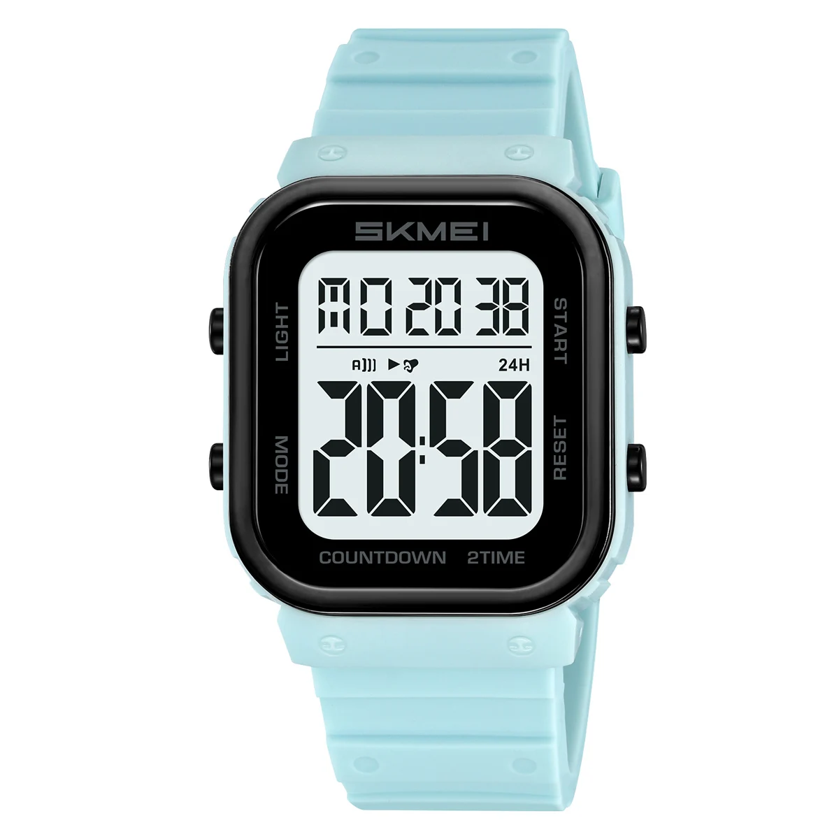 Reloj Despertador Electrónico Con Luz Led (azul Claro) Reloj Deportivo Digital Para Hombre