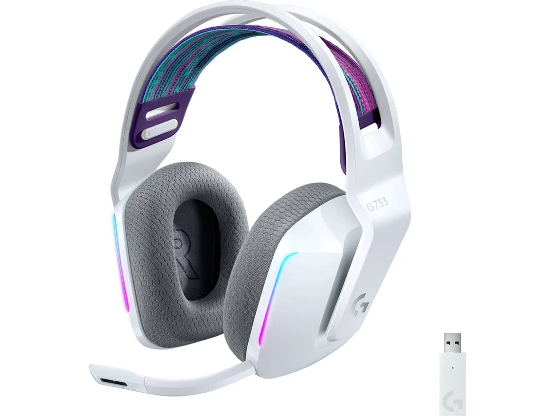 AUSCULTADORES GAMING LOGITECH G733 BRANC