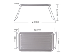 Mesa de barbacoa plegable de titanio para acampar al aire libre