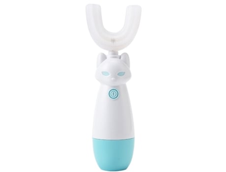 Cepillo de dientes Eléctrico para niños en forma de U 360 ° autolimpiante ultrasónico 3-7 años azul