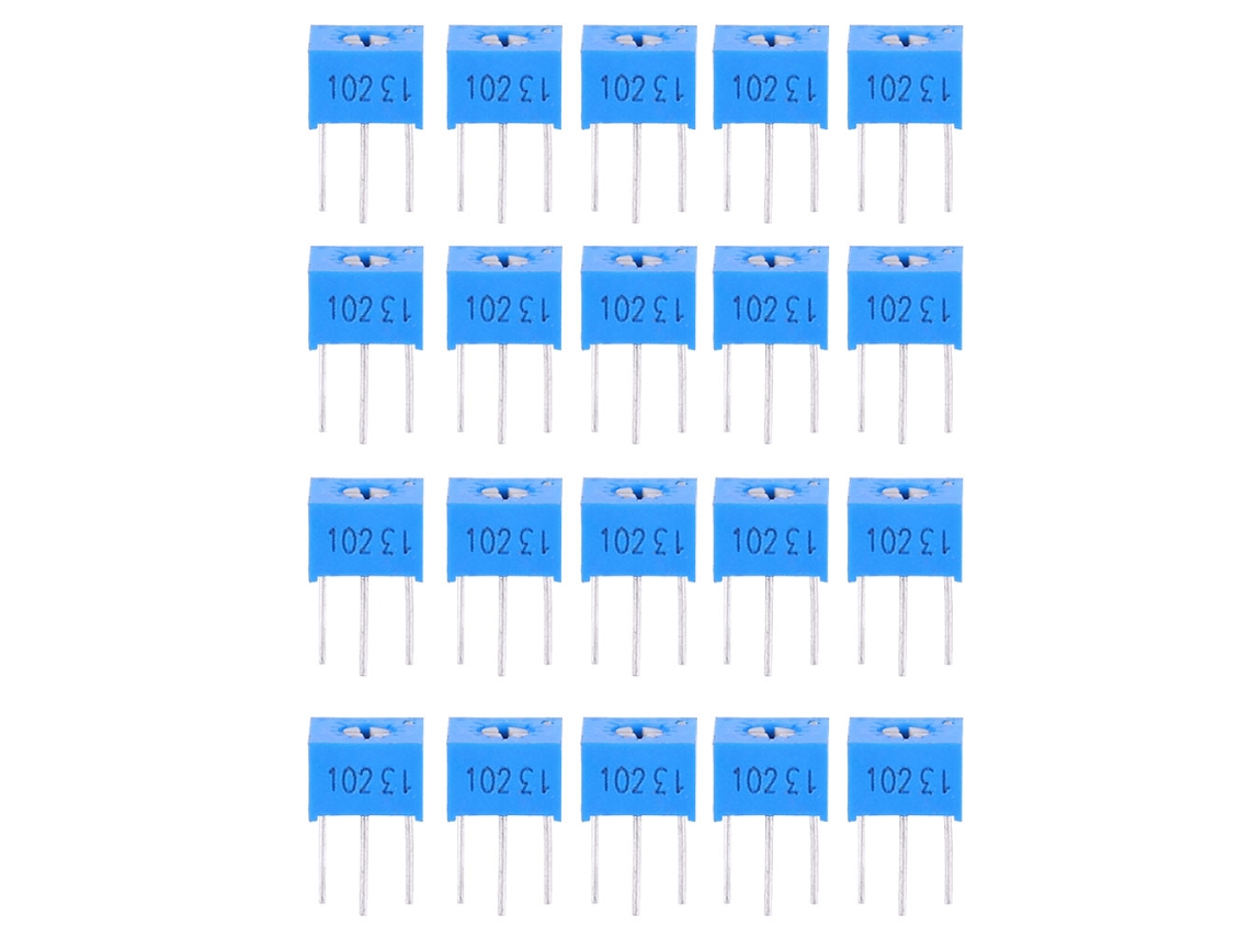 Kit De 20 Potenciómetros 3362p, Resistencia Variable De 1 Kω A 1000 Kω, Componente Eléctrico Pasivo.