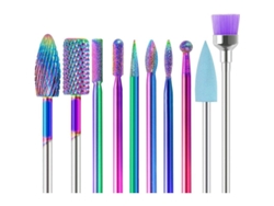 Juego De Brocas Para Limpieza De Uñas, Kit De 10 Piezas Para Extremidades Eléctricas De 3/32" De Cerámica/carburo De Tungsteno