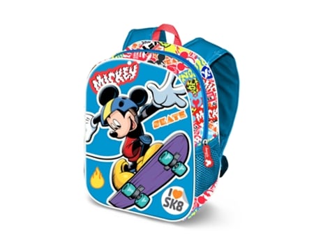 Mickey Mouse Skater Mochila 3D Pequeña, Azul