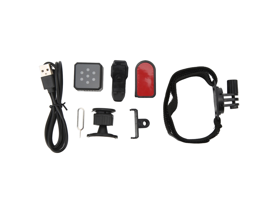 Cámara De Acción Mini Dv 480p Con Visión Nocturna Infrarroja, Ángulo Amplio, Ap Hotspots, Clip Y Pulsera