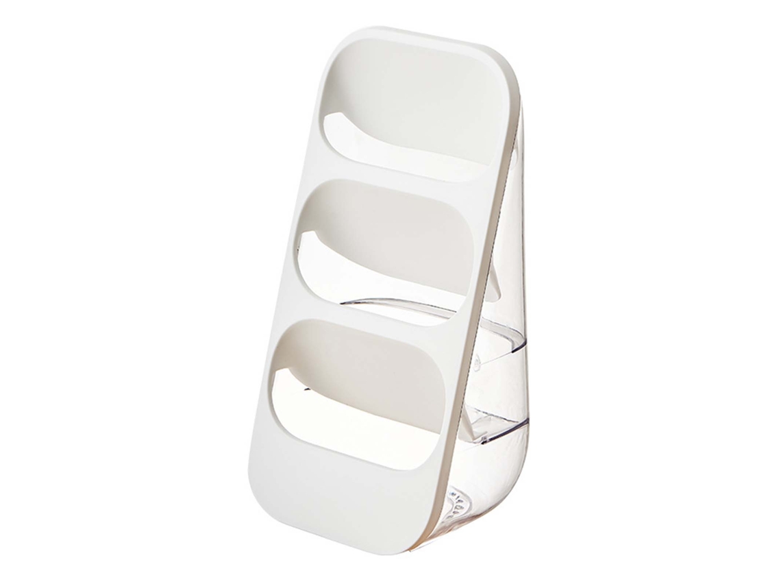 Soporte De 3 Niveles Para Cucharas Y Cuchillos De Madera, Almacenamiento Impermeable Con Drenaje, Blanco.