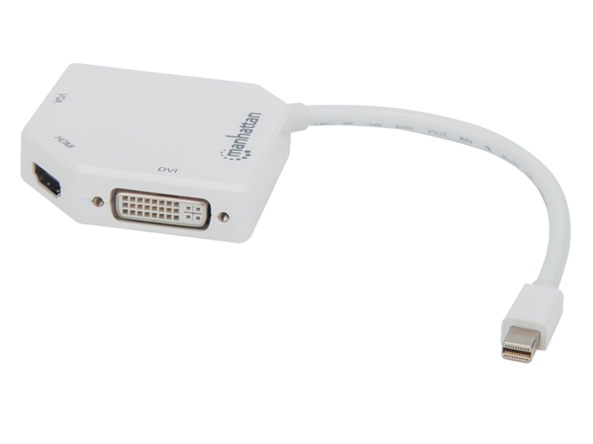 Adaptador MANHATTAN 207362 Mini DisplayPort VGA + HDMI + DVI Blanco