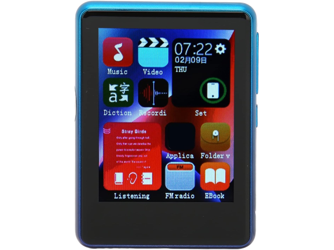 Reproductor MP3 Bluetooth, reproductor de música MP3 con pantalla táctil de 2,4", reproductor de música Gokoco