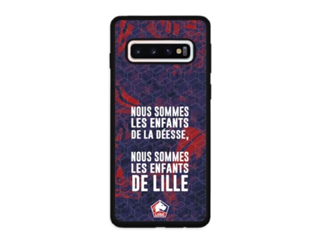 Funda Móvil Oficial Lille Fc para Samsung Galaxy S10 PHONECASES3D Piel Sintética Negro