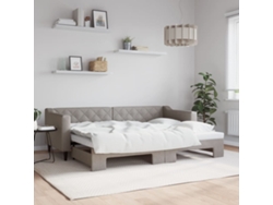 Sofá Cama Nido Tela Gris Taupe 80x200 Cm