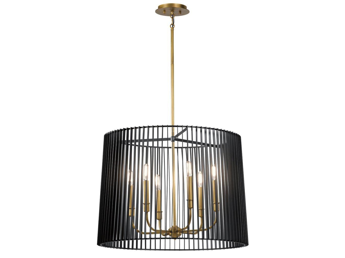 Candelabro KICHLER (Qn-Linara-6p-Bk) Linara Steel E14 6 Bulbos