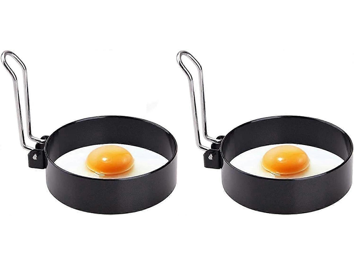 Paquete de 2 aros antiadherentes para escalfar y freír huevos.