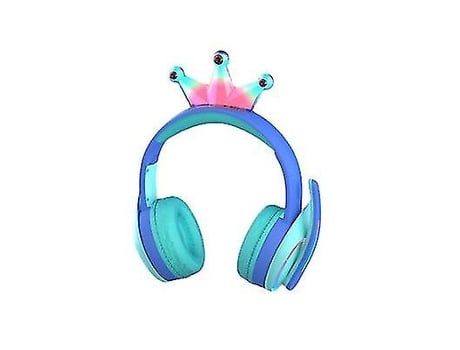 Auriculares Bluetooth YDCY luminosos Little Crown para niños