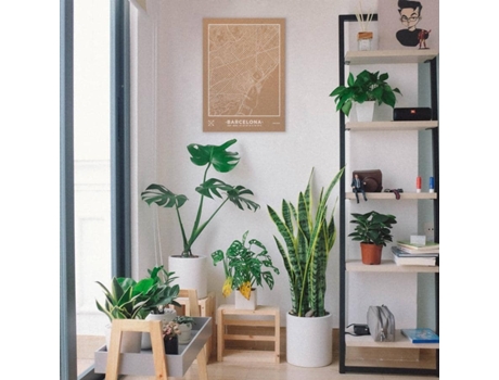 Mapa de Corcho MISSWOOD Woody Map Natural Barcelona