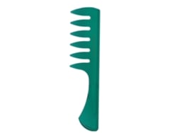Peine de dientes gruesos fabricado en material ABS para peinado clásico y profesional con aceite - Verde