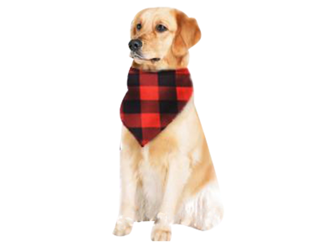 Conjunto De Pijamas Navideños Para Familia Con Estampado De Cuadros Manga Larga Suelto Sin Pelusas Para Padres Hijos Y Mascotas Rojo Perro L