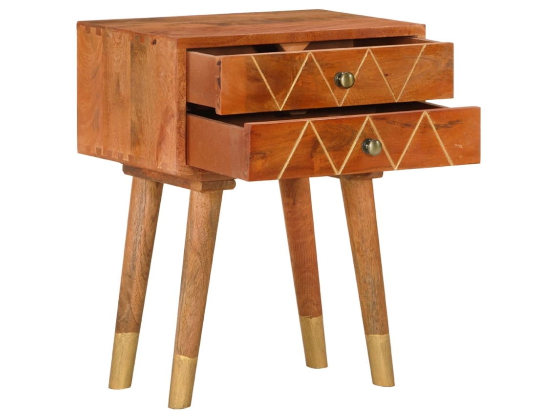 Maison Exclusive - Mesita De Noche De Madera Maciza De Mango 43x30x58 Cm