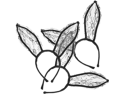 3 Pièces Bandeau Oreilles Lapin Dentelle Accesorio Cosplay Adultes Fête Déguisement Party Supplies