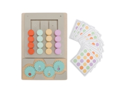 Bj-2 em 1 Jogo de Quebra-Cabeça Deslizante Colorido para Crianças - Jogo Educativo de Lógica em Madeira para Aprendizado Precoce