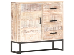 vidaXL Aparador de madera maciza de acacia blanco 73x30x75 cm