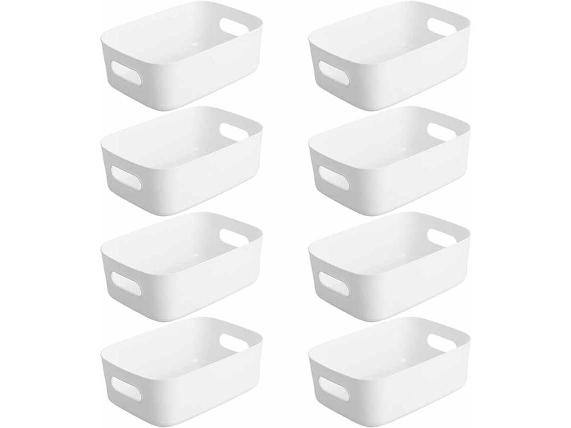 Caja de Almacenamiento Cestas Apilables Plástico Blanco (20x14x19cm) Kofihety