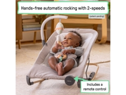 Ingenuity Baby Bouncer Inmotion - Mecedora automática en color gris con música.